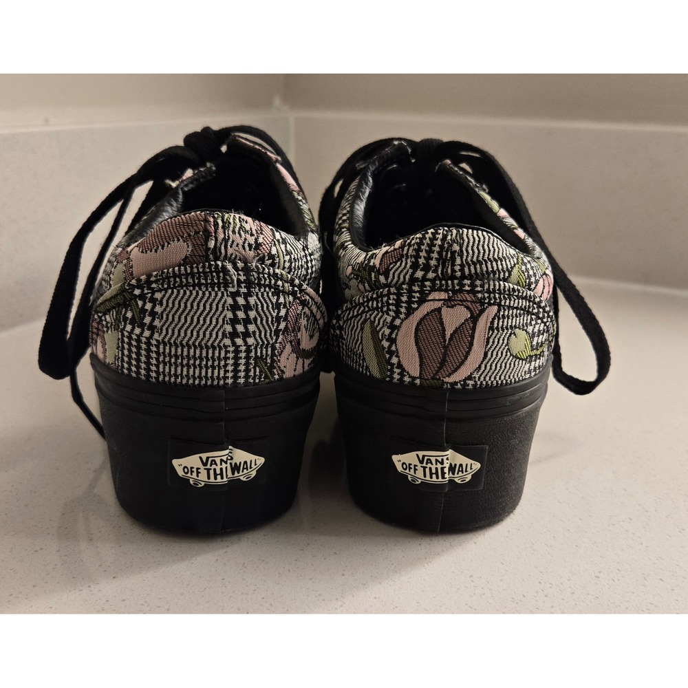 Vans Old Skool Platform Floral Houndstooth Women's‎ Shoe Size 5 Men's Size 3.5 - Picture 5 of 9